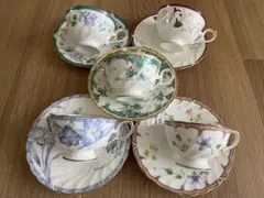 HOYA（ホヤクリスタル）ボーンチャイナ製ティーカップ＆ソーサーセット　5点