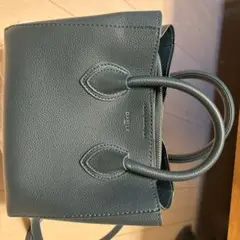 【D.KELLY】 グリーンレザー ハンドバッグ