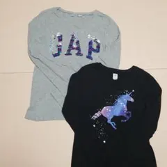 2枚セットギャップキッズ　女の子ロンT