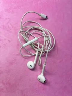 ホワイト有線イヤホン Lightning接続