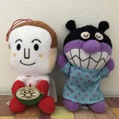 アンパンマン バイキンマン しょくぱんまん　ぬいぐるみセット