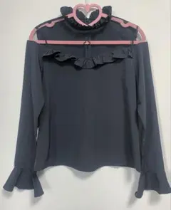 ♡ AnkRouge アンクルージュ シアーコンビブラウス ♡