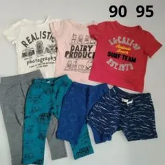 保育園服 半袖Tシャツ ハーフパンツ ズボン　90cm 95cm　まとめ売り