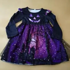新品未使用★ハロウィン柄 長袖ワンピース キッズ