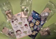 [新品]ホクト きのこ組 キーホルダー 5体セットとシール