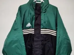 adidas フード付きジャケット グリーン・ブラック