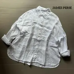 JAMES PERSEジェームスパース リネンシャツ 長袖 ホワイト 0のサムネイル