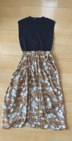 Doux archives ノースリニット　ドッキングワンピース