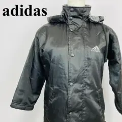 adidas アディダス 中綿フードジャケット 黒 120 0613-A