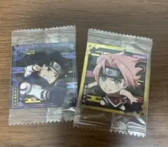 NARUTO 忍界ウエハース　シール　サスケ　サクラ