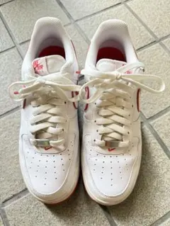 Nike Air Force 1 ホワイト/オレンジ 27cm