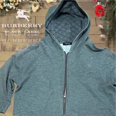 最終値下げ‼️【バーバリー ブラックレーベル】半袖ジップアップパーカー