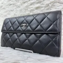 美品✨CHANEL シャネル マトラッセ ラムスキン 長財布 ココマーク