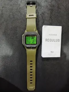 NIXON REGULUS デジタル腕時計 オリーブグリーン - メルカリ