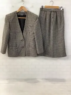 3.5◎A210P◎ヴィンテージ◎スカートセットアップ◎千鳥格子◎レトロ