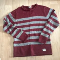 nano universe ストライプニットセーター