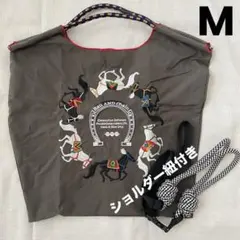 ボールアンドチェーン ホース 刺繍エコバッグ トートバッグ M ショルダー紐付き