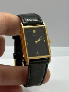 SEIKO タンク QZ ダークグレー スクエア ユニセックス 時計 新品電池