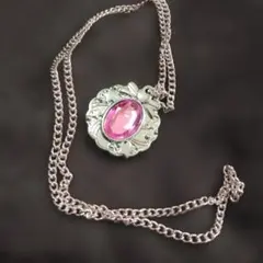 平成レトロ パープル ペンダント ネックレス 金メッキ セボンスター 90