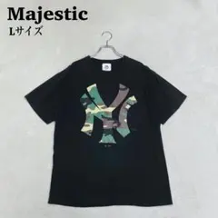 MLB ニューヨークヤンキース マジェスティック Tシャツ 迷彩 黒カモフラのサムネイル
