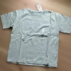 《新品未使用》140 Tシャツ　ライトブルー　オーガニックコットン　無地のサムネイル