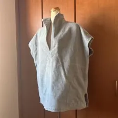 【grape横浜元町】オリーブグリーンの大きめざっくりベスト•ジレL〜LL綿