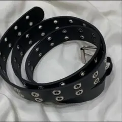 黒 ダブルピンベルト スケーター y2k sk8 bigboy