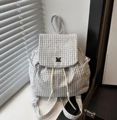 チェック柄バックパック