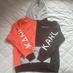 Karl Kani パーカー Lサイズ オレンジ/黒/グレーのサムネイル