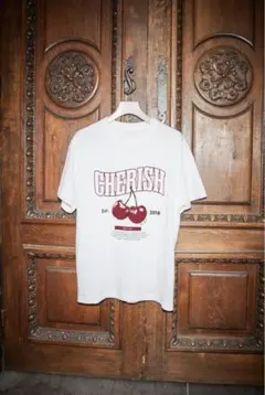 新品未使用　herlipto classic チェリー　Tシャツ　white Classic Cherry Tee