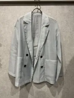 ライトブルー ダブルブレスト ジャケット