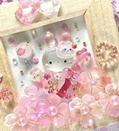 虹桜 赤 うさぎ インテリア シーグラスアート 玄関飾り 置物 レトロ