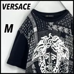 【QR確認済み】ヴェルサーチェ Versace メデューサ バンダナ柄Tシャツのサムネイル