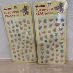 トムとジェリー ぷくぷくシール 2枚セット　シール　まとめ売り　柄違い