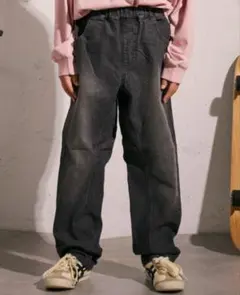 ペアマノン ストリート ワイドテーパードデニム 130