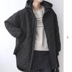 coca キルティングフードコート　ブラック