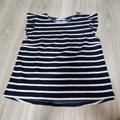 Conspicuous Mie カプリシャスミー フリル袖ストライプTシャツ