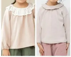 whip cream/別注フリル衿トップス　韓国子ども服　カットソーセット