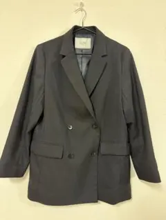 SLOBE IENA ウォッシャブルツイルダブルジャケット　ネイビー　36サイズ