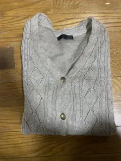 カーディガン　ラメ入りニットカーディガン