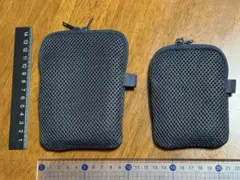 【美品】メッシュガジェットポーチ 仕切り有 大小サイズ2個セット ネイビー