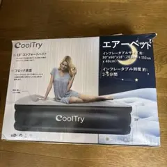 CoolTry エアーベッド ダブル 一体型枕付き - メルカリ