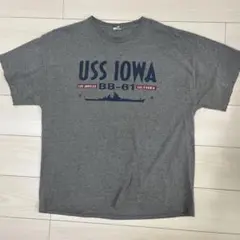 USS IOWA BB-61 グレー Tシャツ