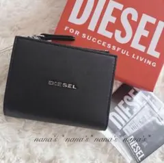 新品】DIESELディーゼル 二つ折り財布 ブラック黒 X10638P8862 - メルカリ