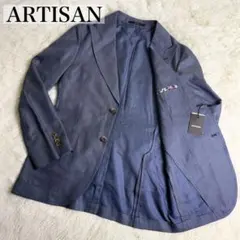タグ付き ARTISAN 千鳥格子 シルク混 テーラードジャケット Sのサムネイル
