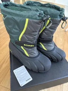 SOREL キッズブーツ グレー/グリーン/イエロー　24cm