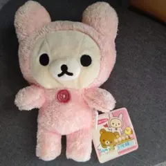 2008年　コリラックマ ぬいぐるみクロック　うさぎ ピンク タグ付き 2008年 コリラックマ ぬいぐるみクロック うさぎ ピンク タグ付き