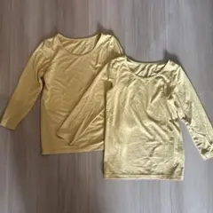 HEATTECH 長袖アンダーシャツ 120サイズ イエロー