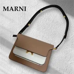 MARNI マルニ トランクレザーショルダーバッグ ピンク オリーブ バイ 