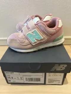 ニューバランス　313 ピンク　緑　サイズ　15.0 汚れあり　スニーカー　靴